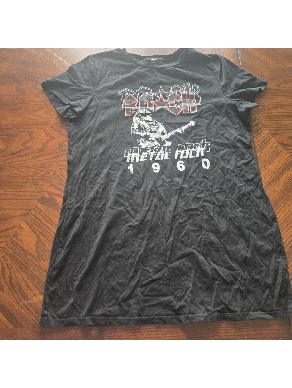 SHEIN Curve black metal rock graphic T shirt dress womens 2XL